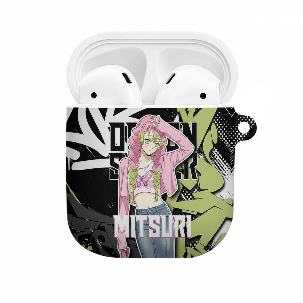 Mitsuri Kanroji Demon Slayer AirPods Case Green & Black Graffiti Anime