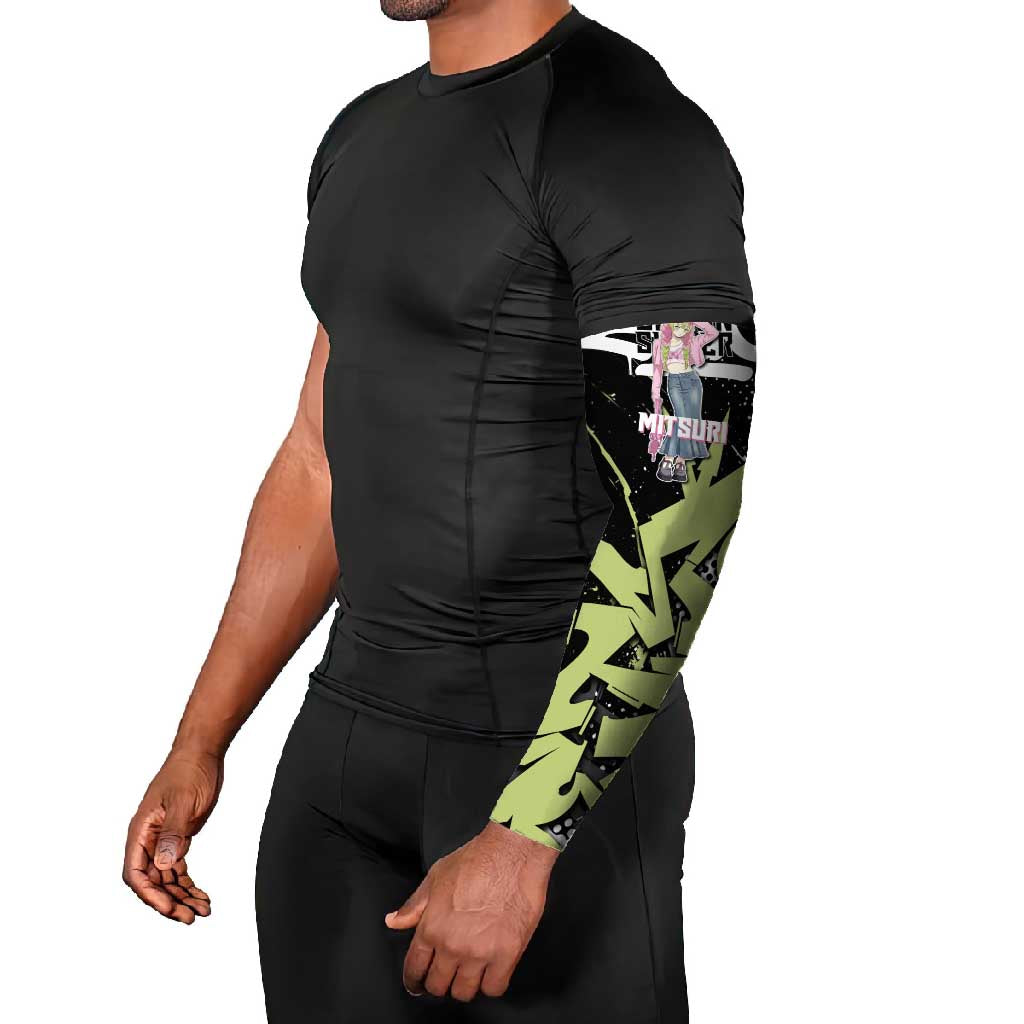 Mitsuri Kanroji Demon Slayer Arm Sleeves Green & Black Graffiti Anime