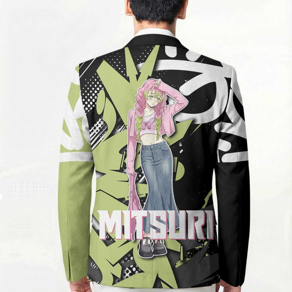 Mitsuri Kanroji Demon Slayer Blazer Green & Black Graffiti Anime
