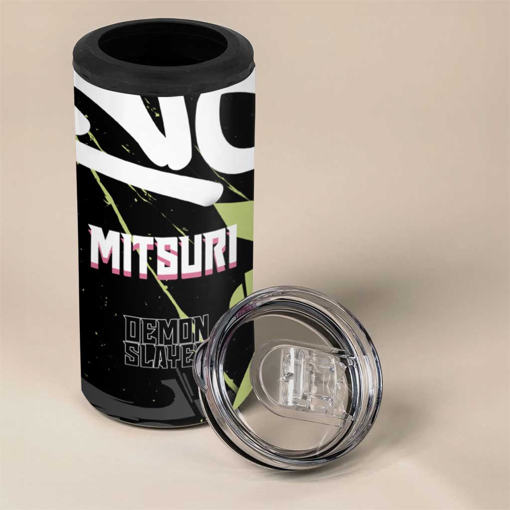 Mitsuri Kanroji Demon Slayer 4 in 1 Can Cooler Tumbler Green & Black Graffiti Anime
