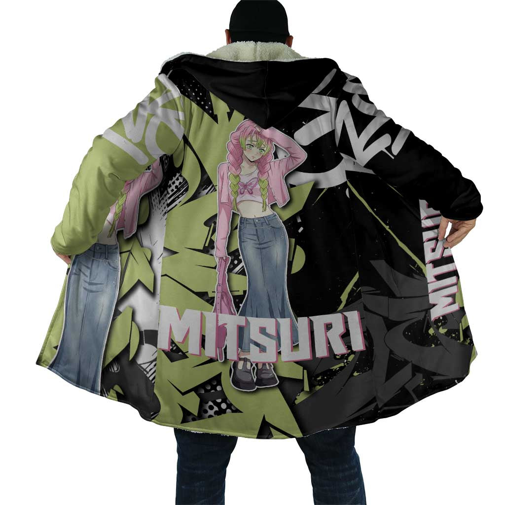 Mitsuri Kanroji Demon Slayer Cloak Green & Black Graffiti Anime