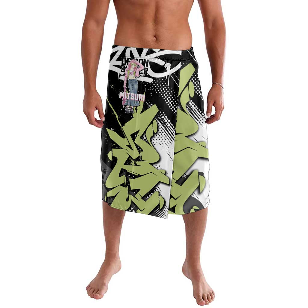 Mitsuri Kanroji Demon Slayer Lavalava Green & Black Graffiti Anime