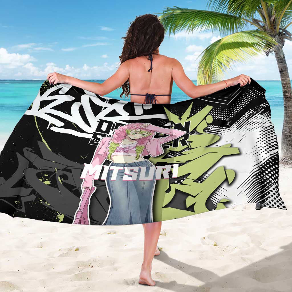 Mitsuri Kanroji Demon Slayer Sarong Green & Black Graffiti Anime