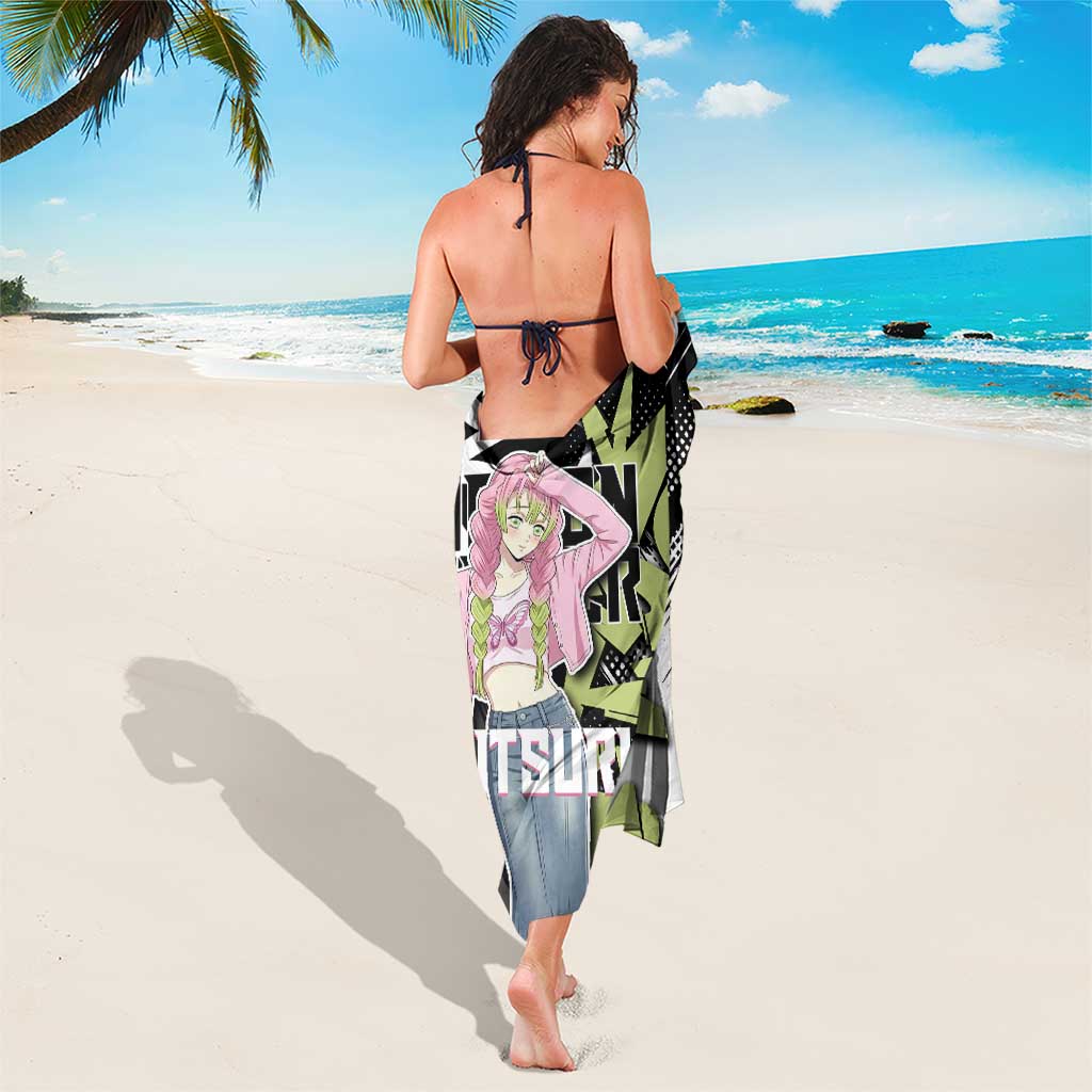 Mitsuri Kanroji Demon Slayer Sarong Green & Black Graffiti Anime