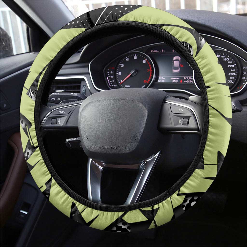Mitsuri Kanroji Demon Slayer Steering Wheel Cover Green & Black Graffiti Anime
