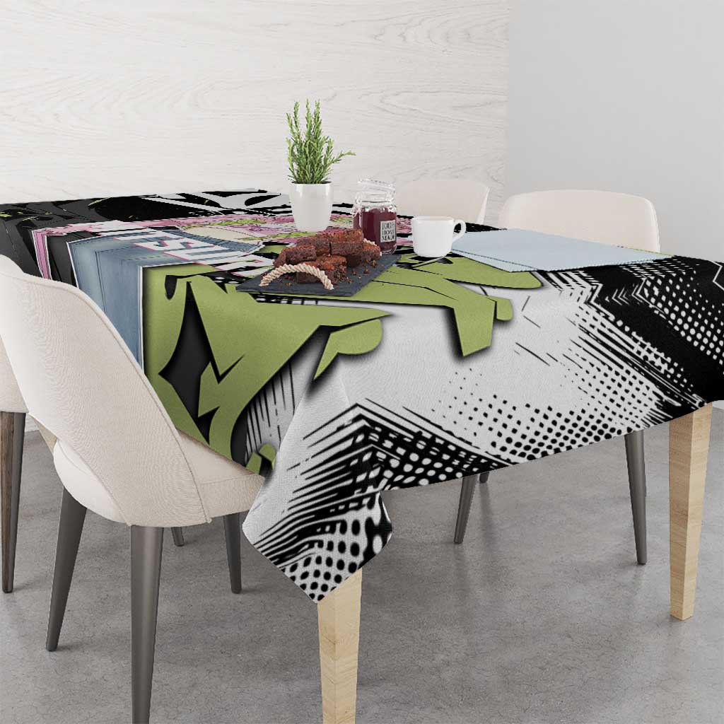 Mitsuri Kanroji Demon Slayer Tablecloth Green & Black Graffiti Anime