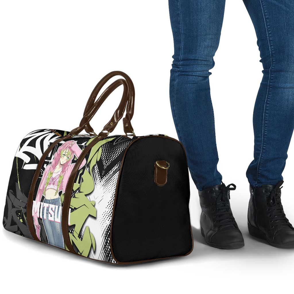 Mitsuri Kanroji Demon Slayer Travel Bag Green & Black Graffiti Anime