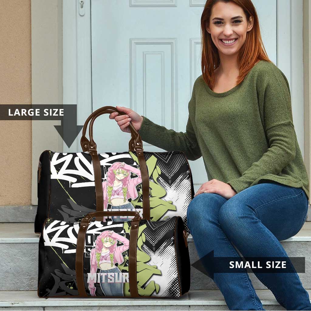 Mitsuri Kanroji Demon Slayer Travel Bag Green & Black Graffiti Anime