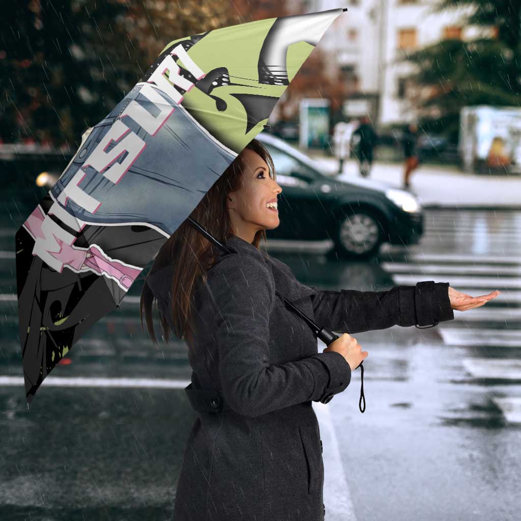 Mitsuri Kanroji Demon Slayer Umbrella Green & Black Graffiti Anime