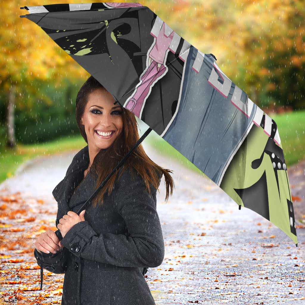 Mitsuri Kanroji Demon Slayer Umbrella Green & Black Graffiti Anime