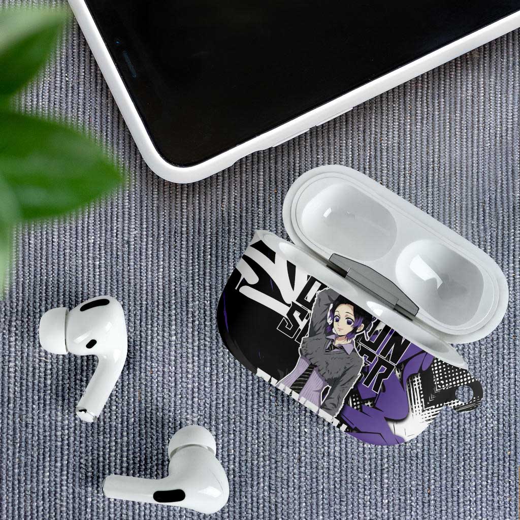 Kocho Shinobu Demon Slayer AirPods Case Purple & Black Graffiti Anime