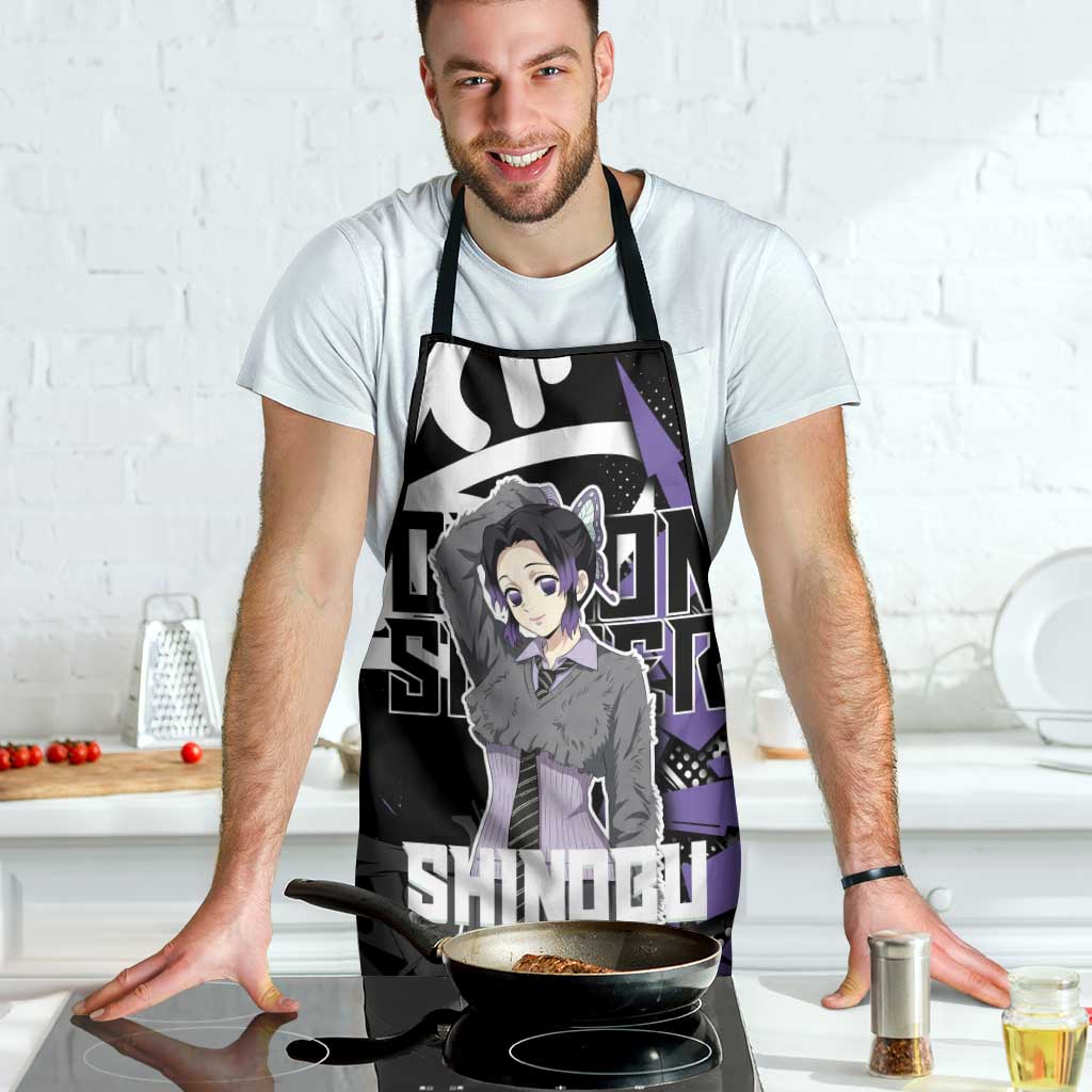 Kocho Shinobu Demon Slayer Apron Purple & Black Graffiti Anime
