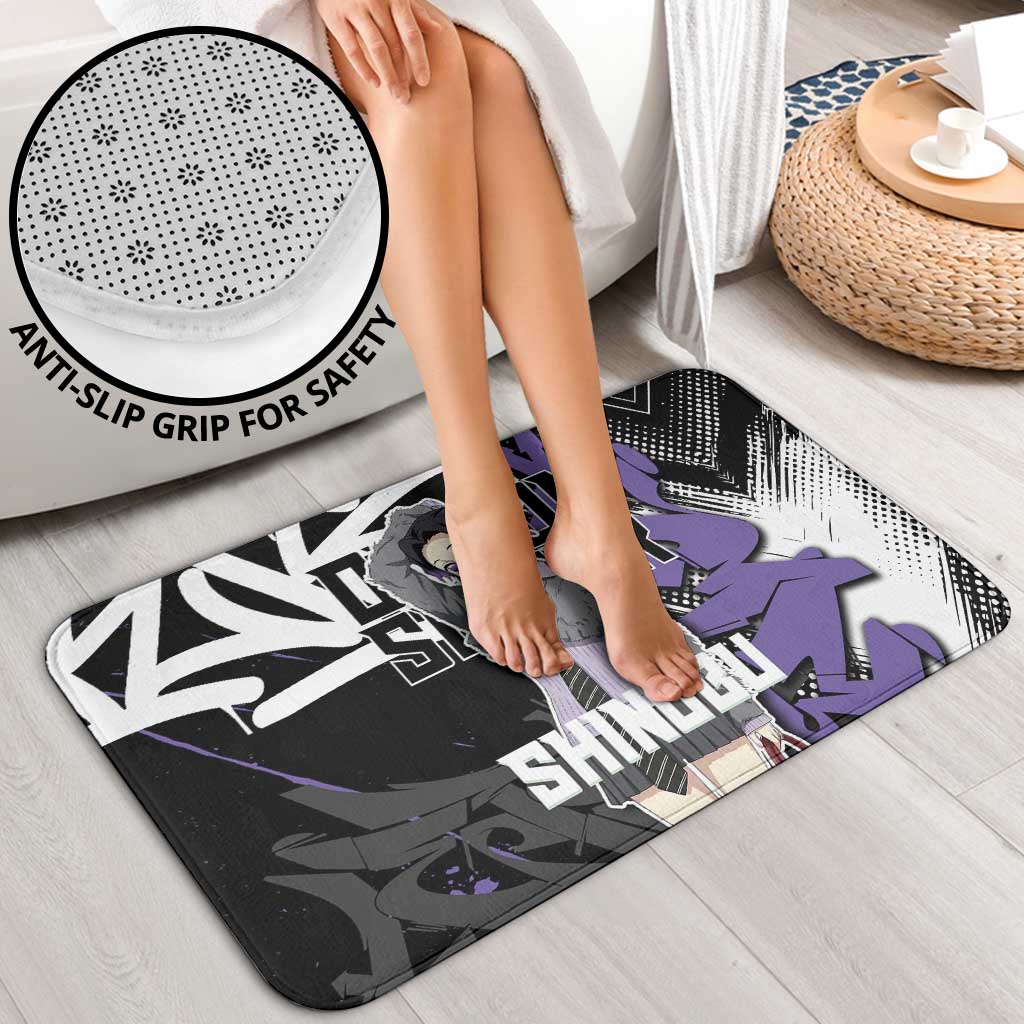 Kocho Shinobu Demon Slayer Bathroom Set Purple & Black Graffiti Anime