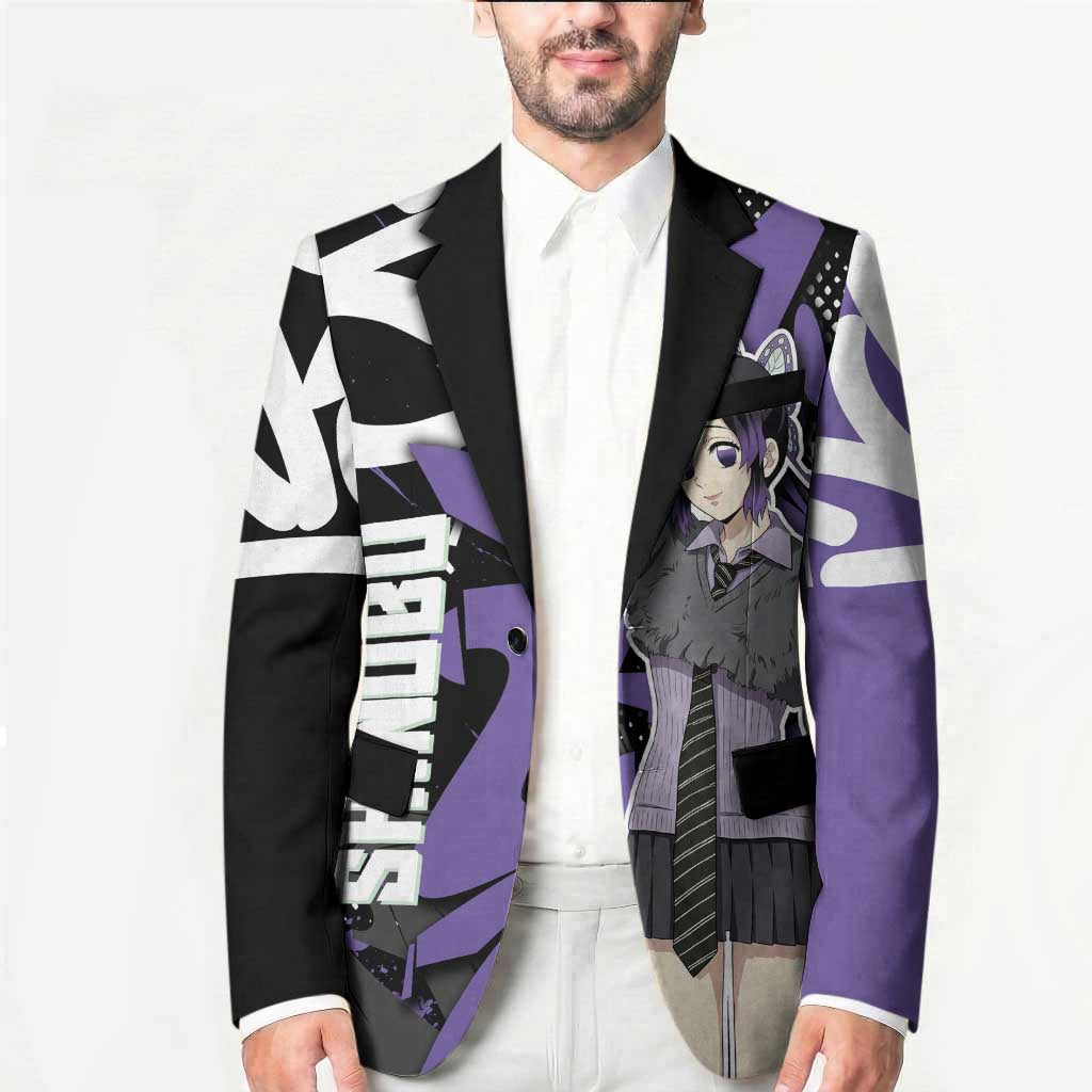Kocho Shinobu Demon Slayer Blazer Purple & Black Graffiti Anime