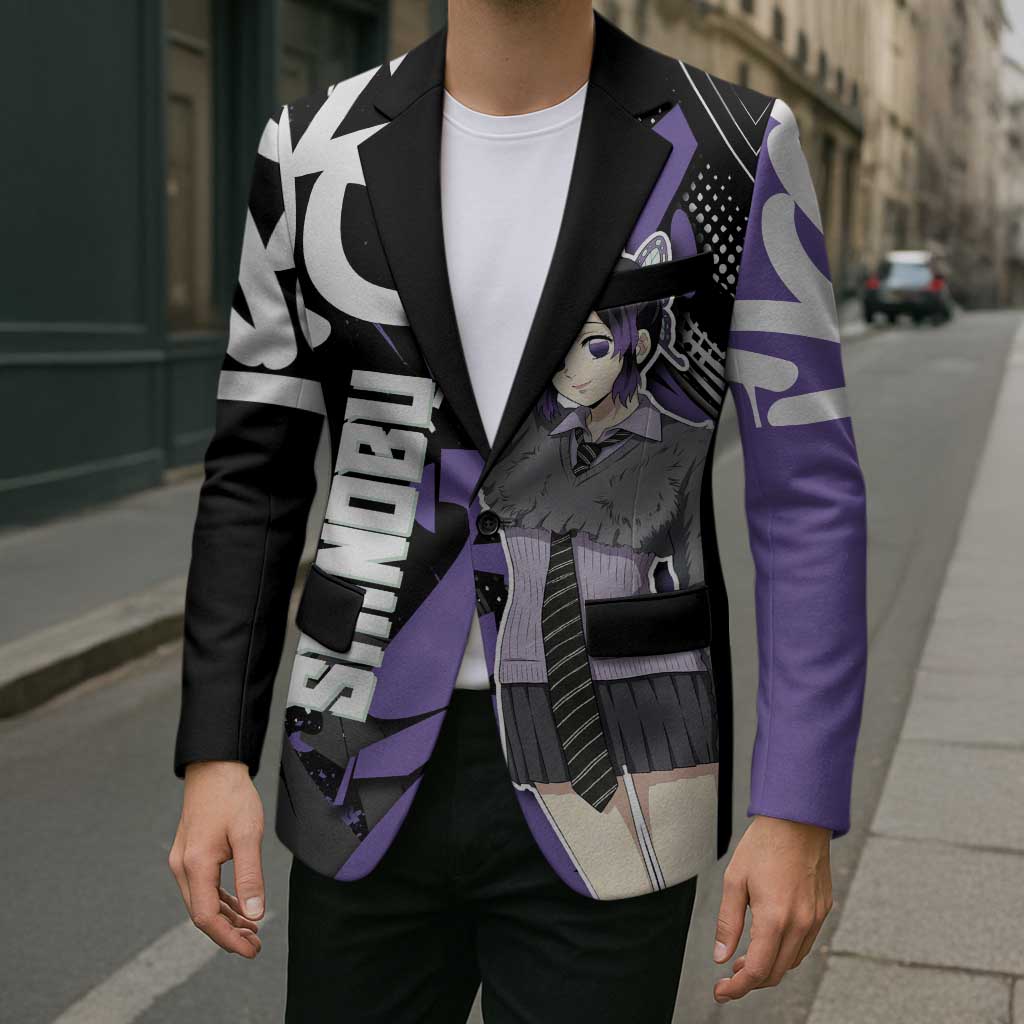 Kocho Shinobu Demon Slayer Blazer Purple & Black Graffiti Anime