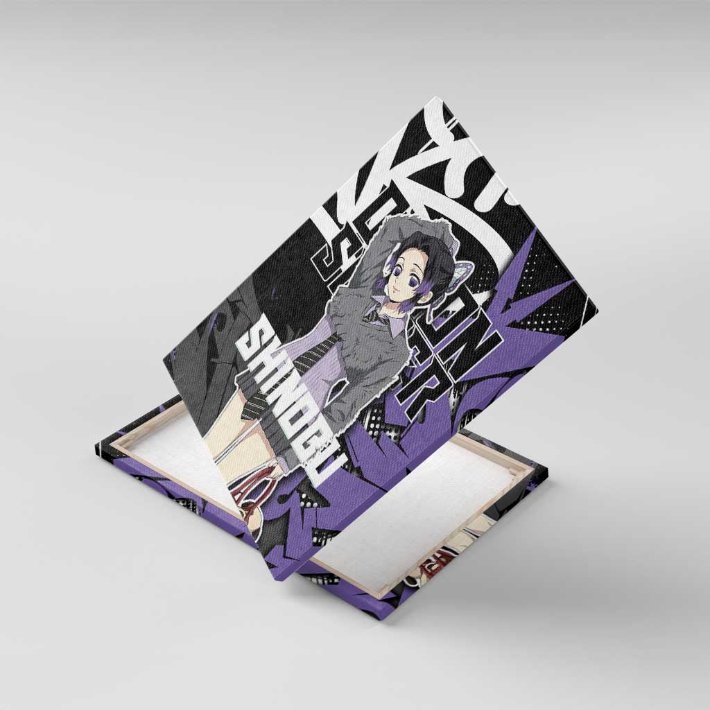 Kocho Shinobu Demon Slayer Canvas Wall Art Purple & Black Graffiti Anime