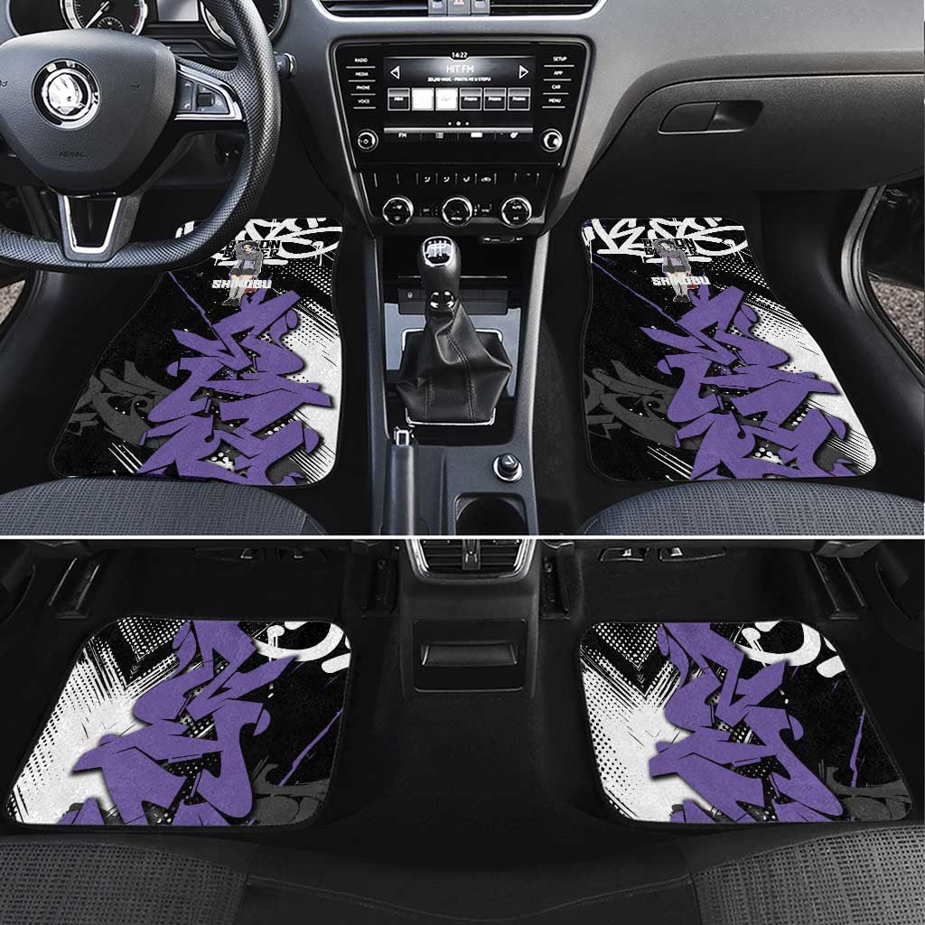 Kocho Shinobu Demon Slayer Car Mats Purple & Black Graffiti Anime