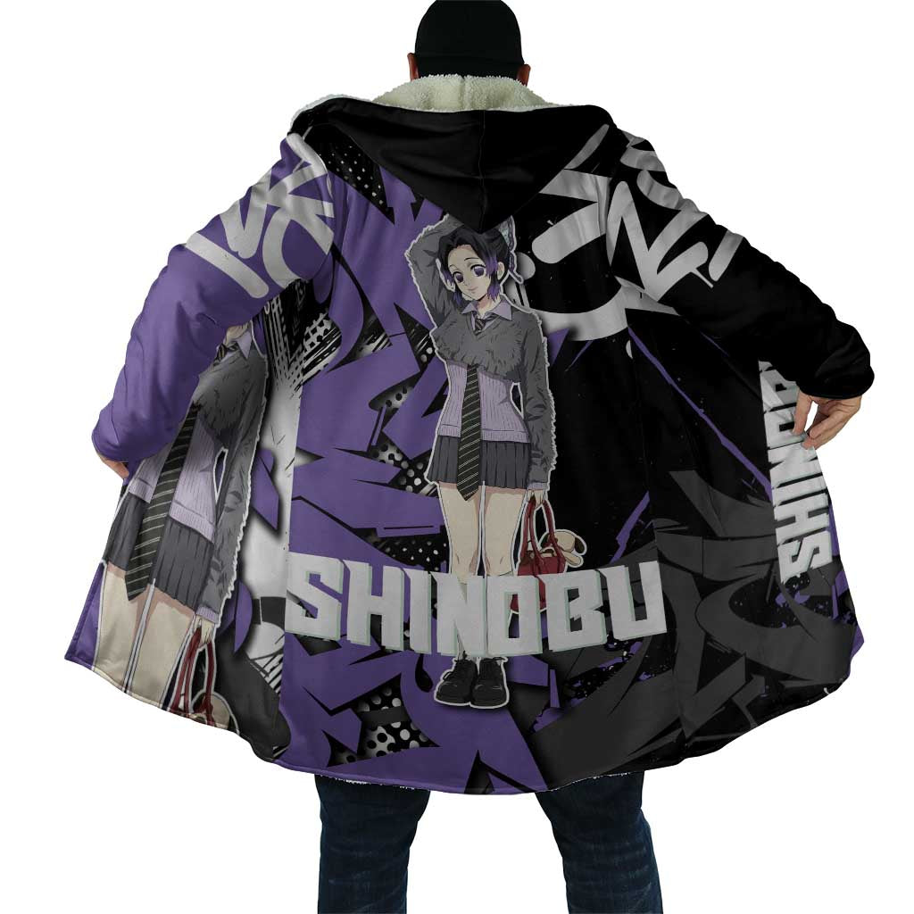 Kocho Shinobu Demon Slayer Cloak Purple & Black Graffiti Anime