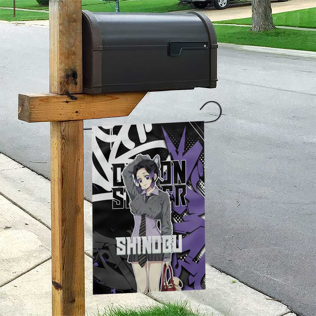 Kocho Shinobu Demon Slayer Garden Flag Purple & Black Graffiti Anime
