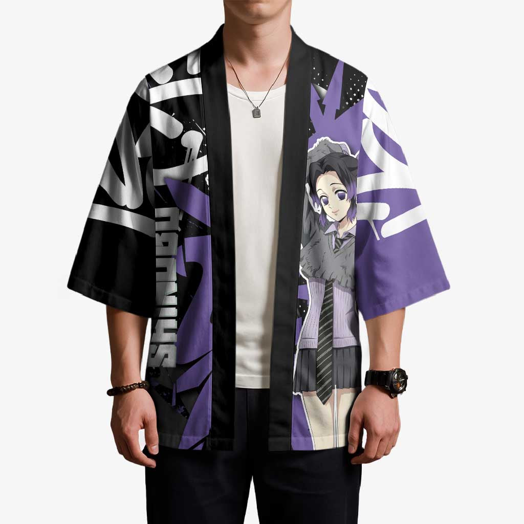 Kocho Shinobu Demon Slayer Kimono Purple & Black Graffiti Anime