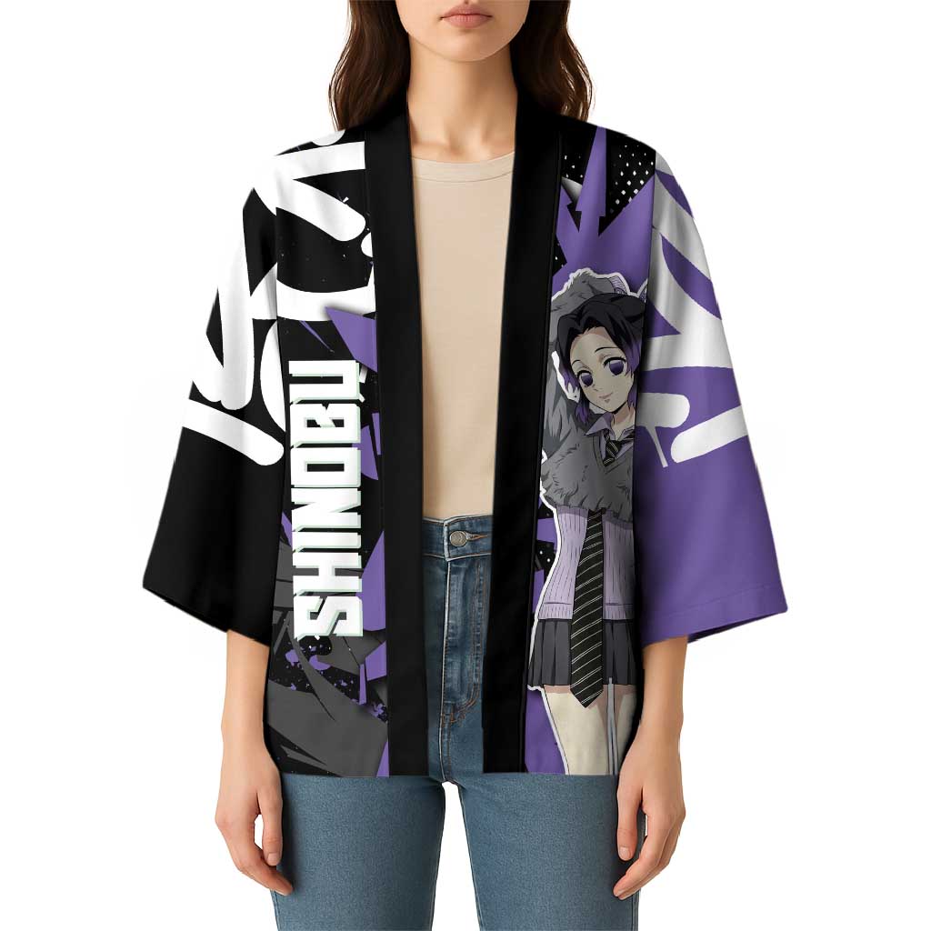 Kocho Shinobu Demon Slayer Kimono Purple & Black Graffiti Anime