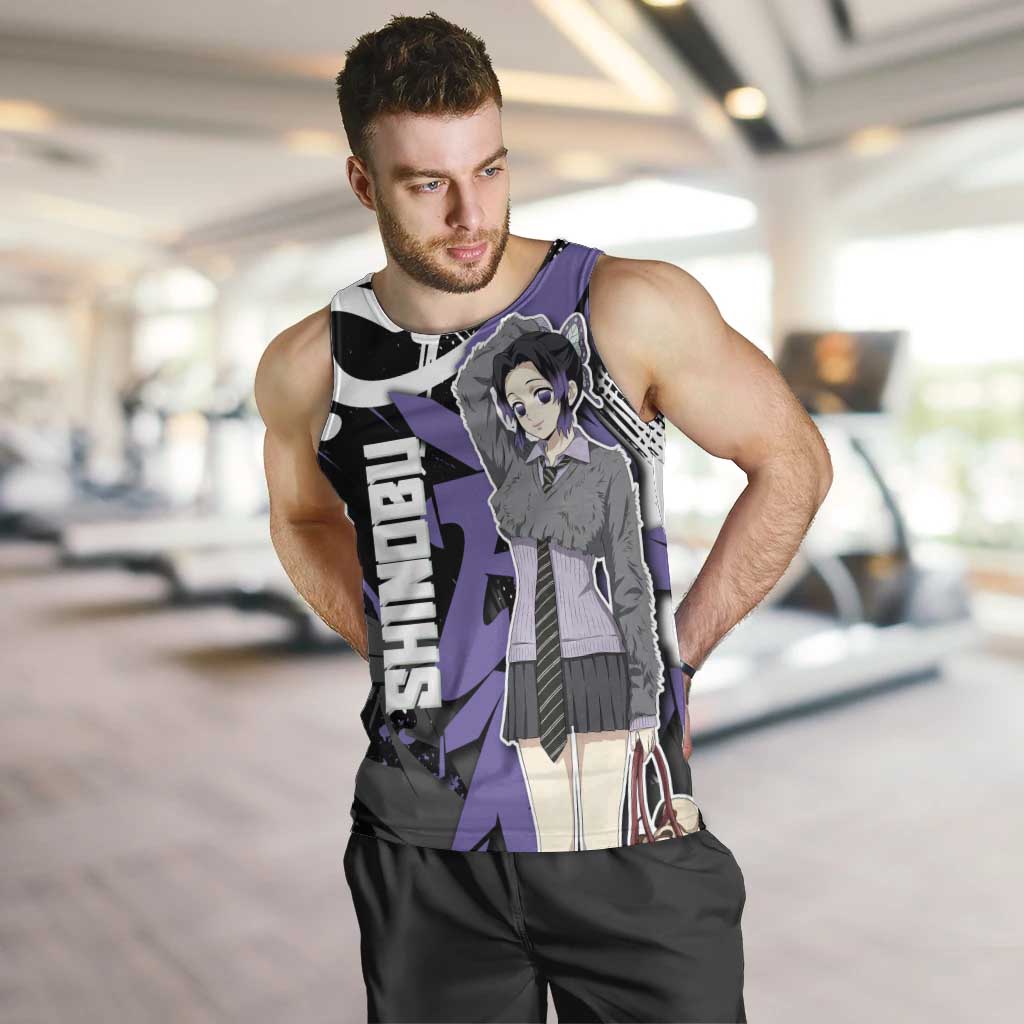 Kocho Shinobu Demon Slayer Men Tank Top Purple & Black Graffiti Anime