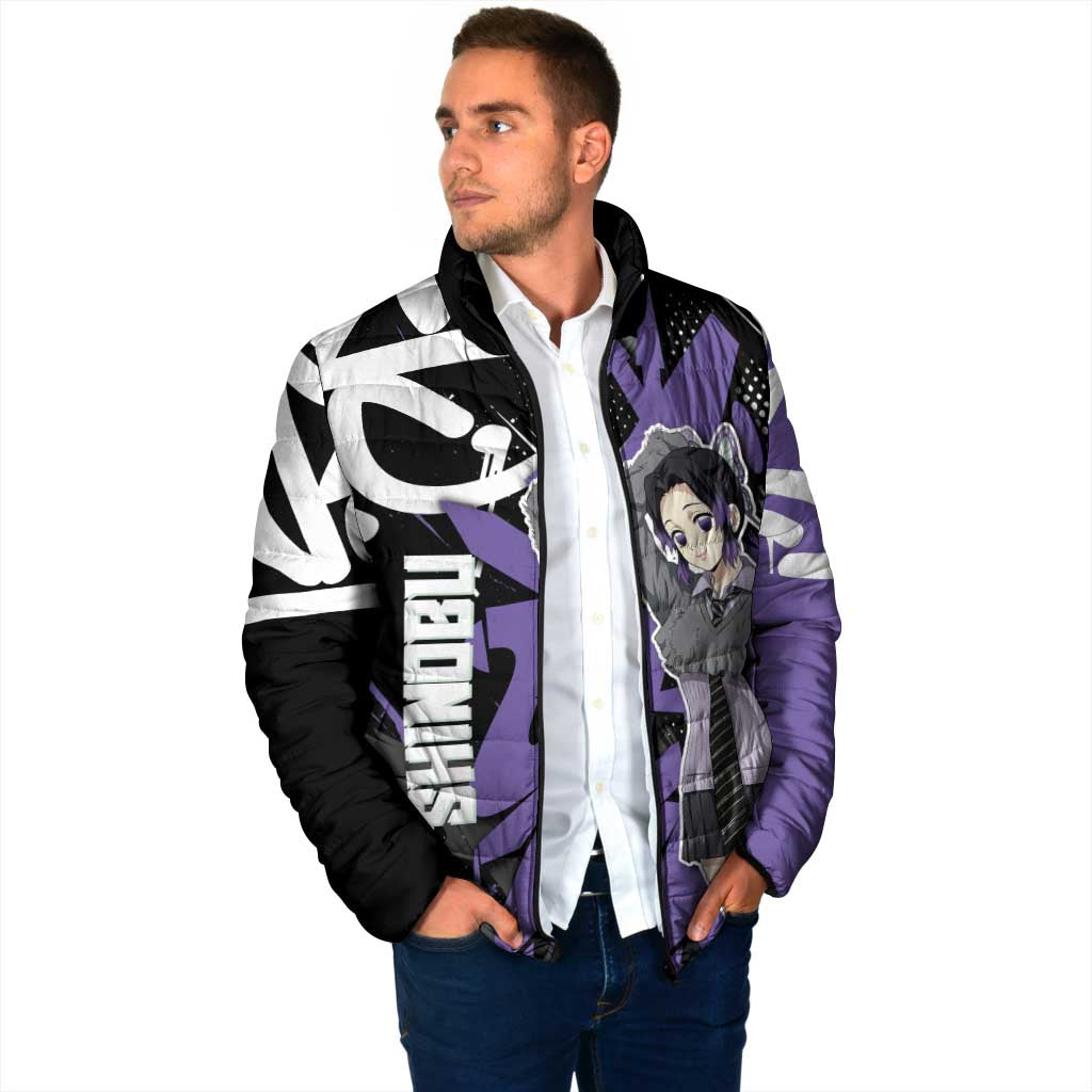 Kocho Shinobu Demon Slayer Padded Jacket Purple & Black Graffiti Anime
