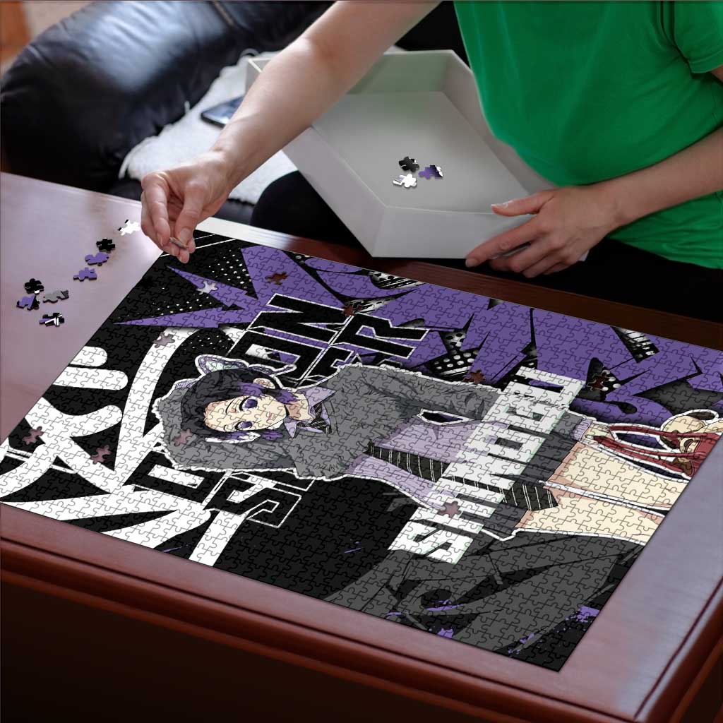 Kocho Shinobu Demon Slayer Puzzle Purple & Black Graffiti Anime