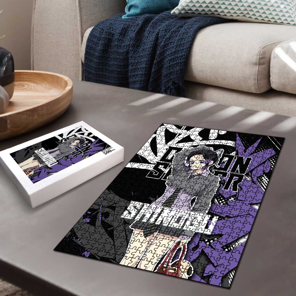 Kocho Shinobu Demon Slayer Puzzle Purple & Black Graffiti Anime