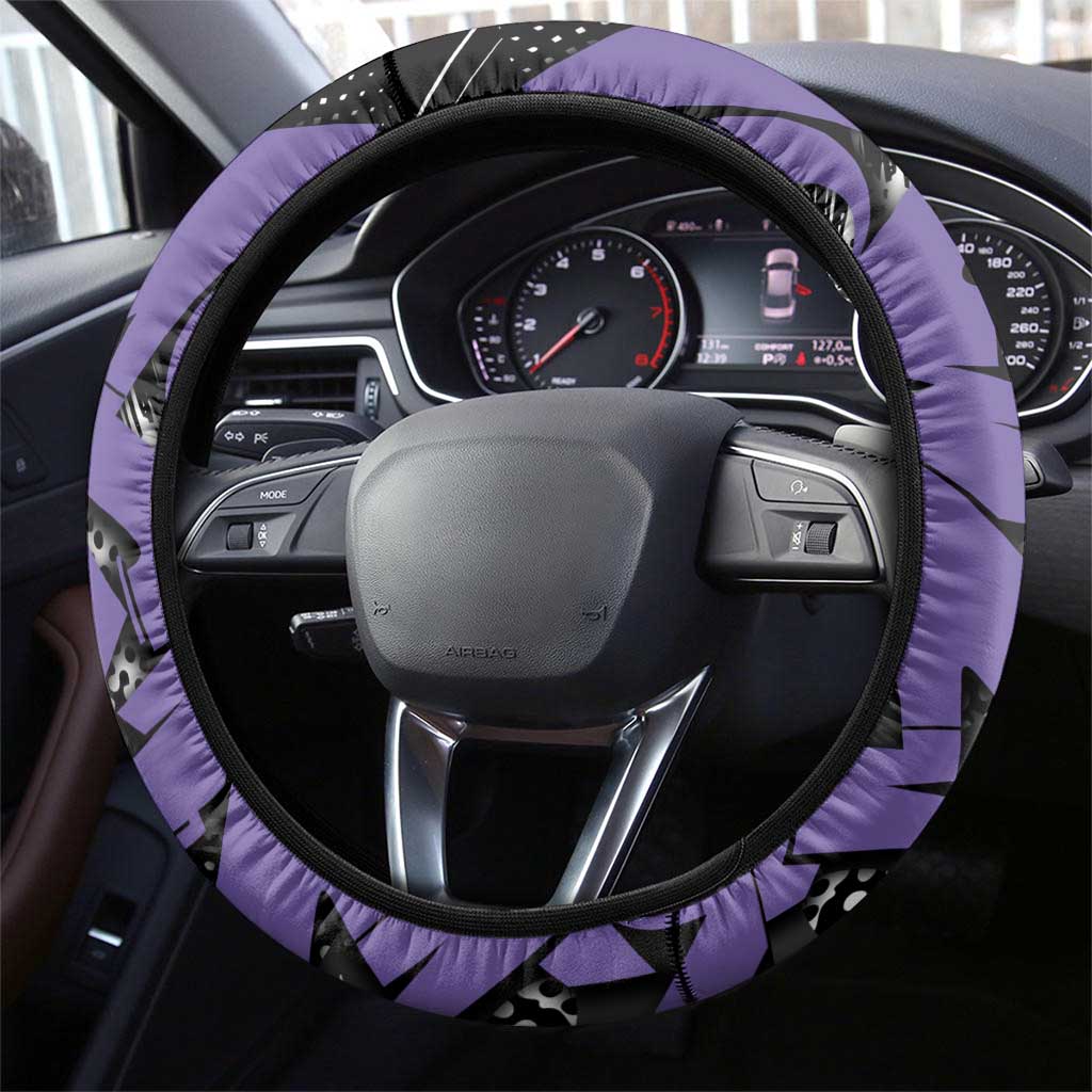Kocho Shinobu Demon Slayer Steering Wheel Cover Purple & Black Graffiti Anime