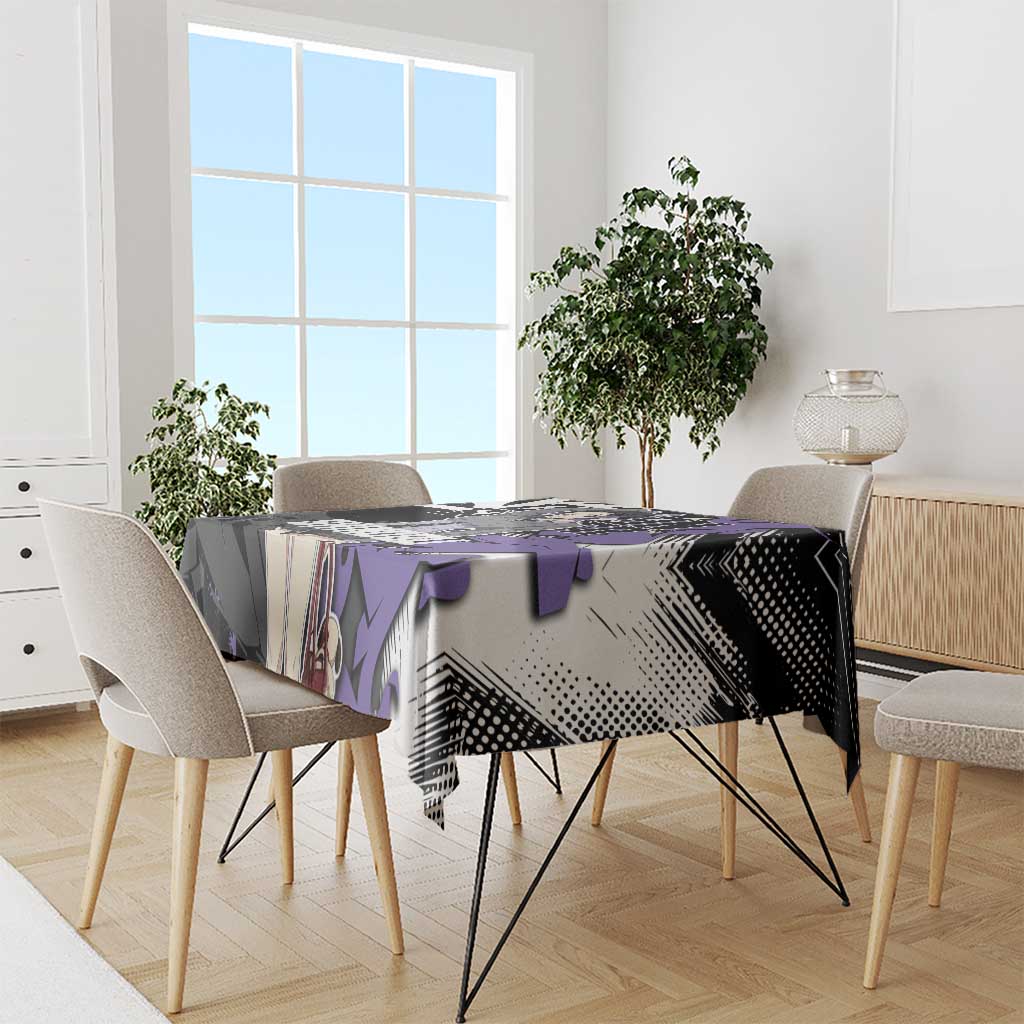 Kocho Shinobu Demon Slayer Tablecloth Purple & Black Graffiti Anime