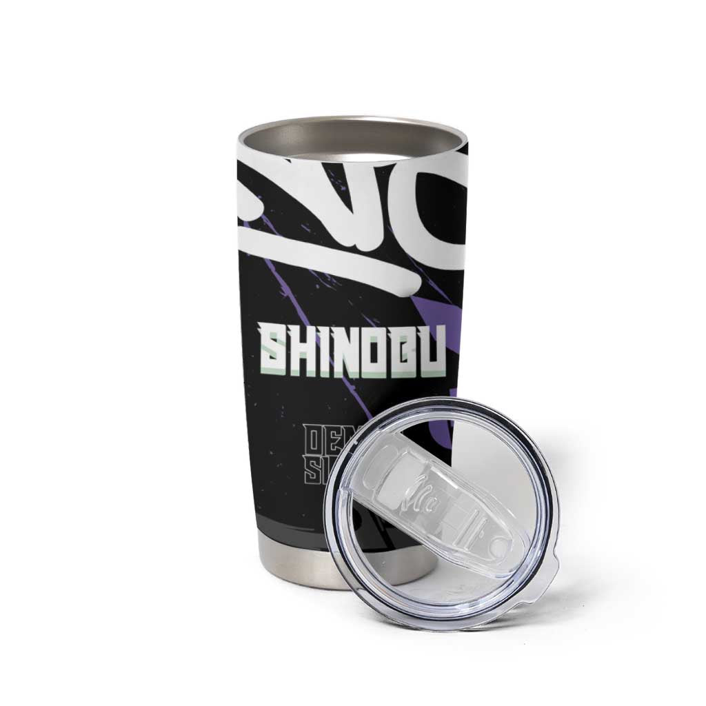 Kocho Shinobu Demon Slayer Tumbler Cup Purple & Black Graffiti Anime