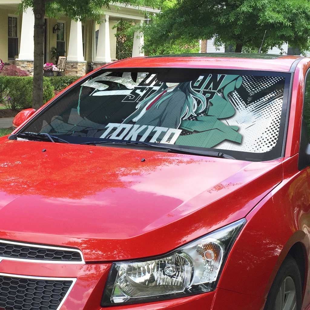 Muichiro Tokito Demon Slayer Auto Sun Shade Teal & Black Graffiti Anime