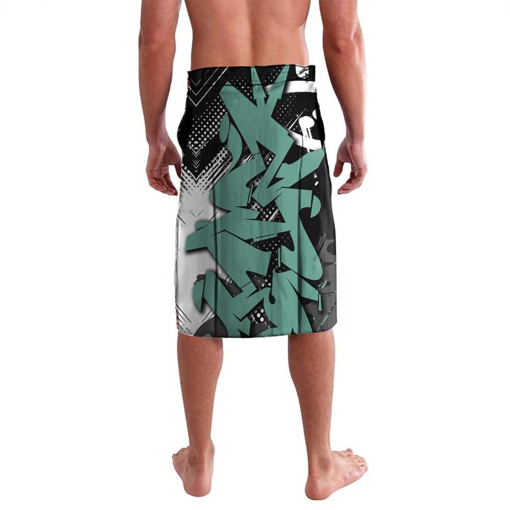 Muichiro Tokito Demon Slayer Lavalava Teal & Black Graffiti Anime