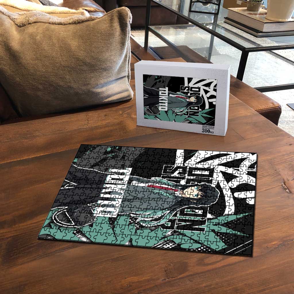 Muichiro Tokito Demon Slayer Puzzle Teal & Black Graffiti Anime