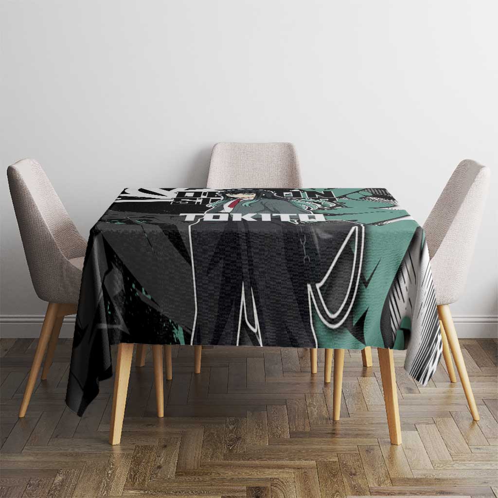 Muichiro Tokito Demon Slayer Tablecloth Teal & Black Graffiti Anime