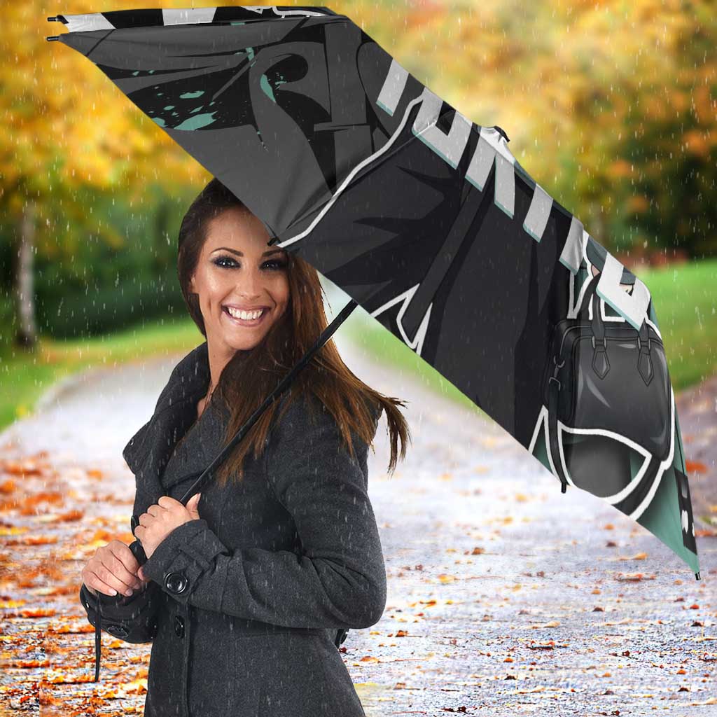 Muichiro Tokito Demon Slayer Umbrella Teal & Black Graffiti Anime