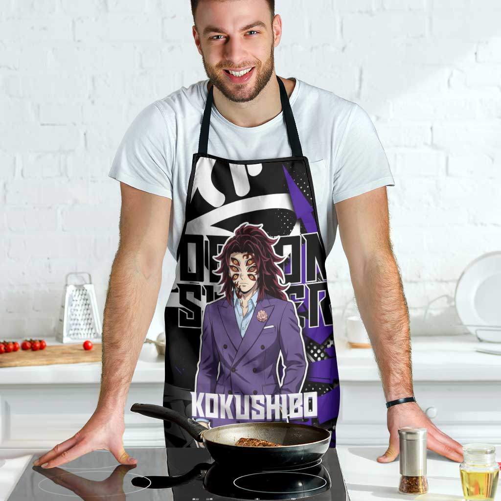 Kokushibo Demon Slayer Apron Purple & Black Graffiti Anime