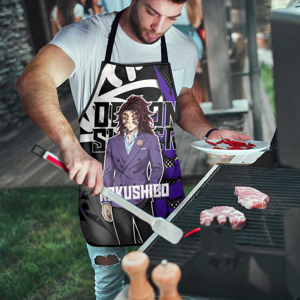 Kokushibo Demon Slayer Apron Purple & Black Graffiti Anime