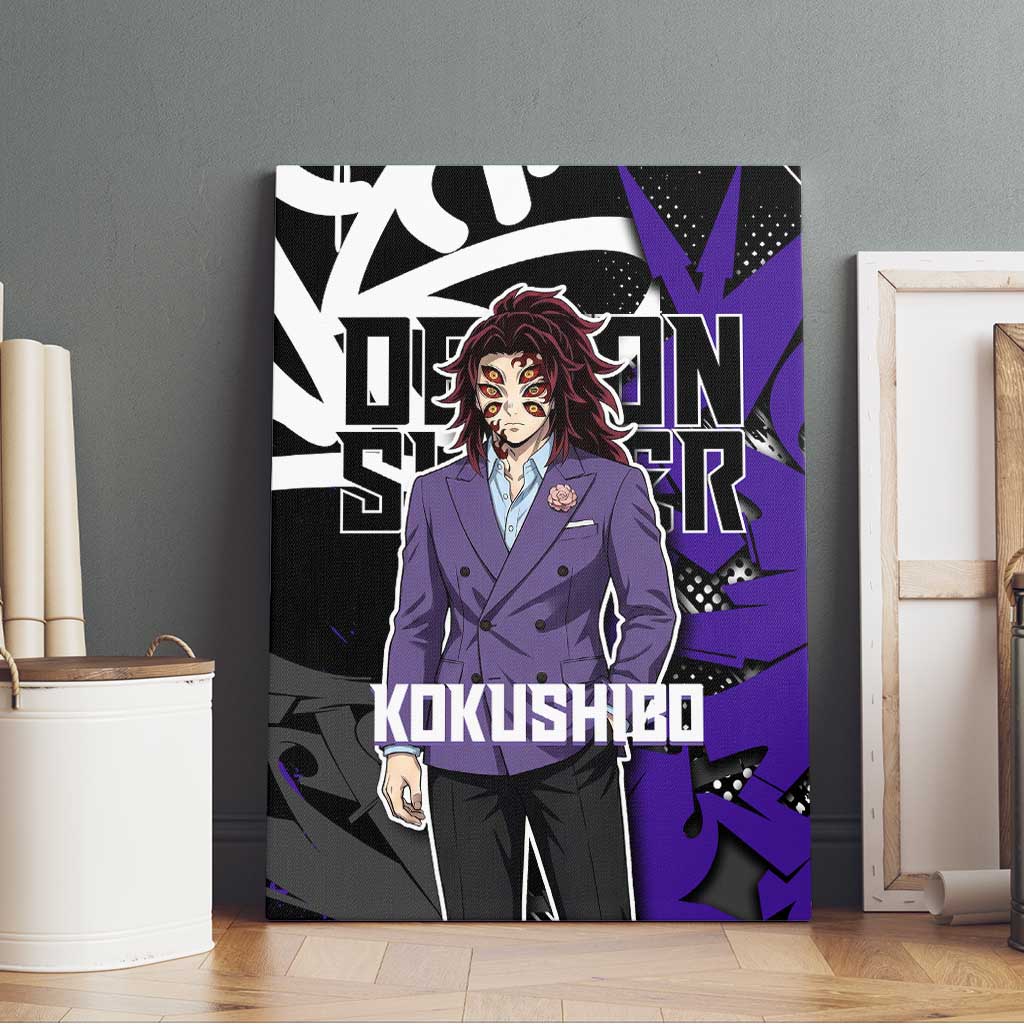 Kokushibo Demon Slayer Canvas Wall Art Purple & Black Graffiti Anime