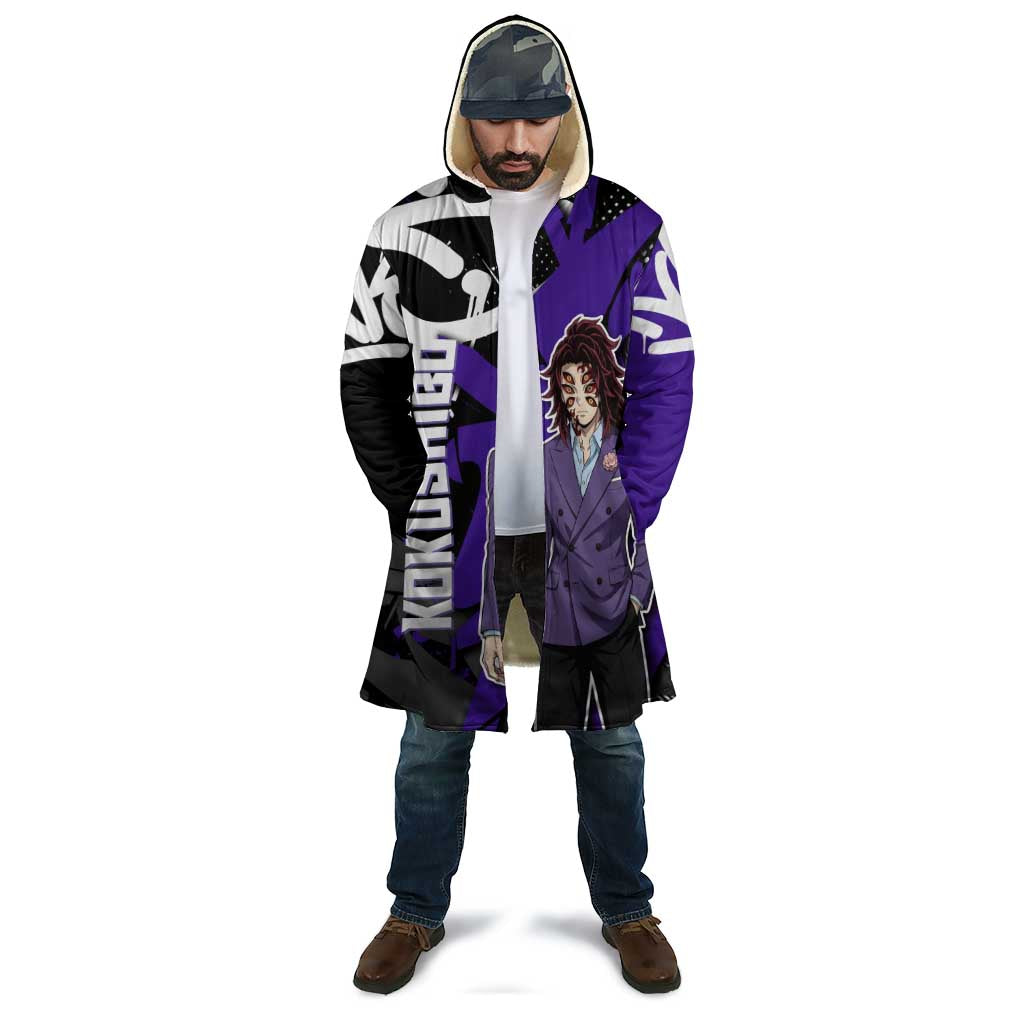 Kokushibo Demon Slayer Cloak Purple & Black Graffiti Anime