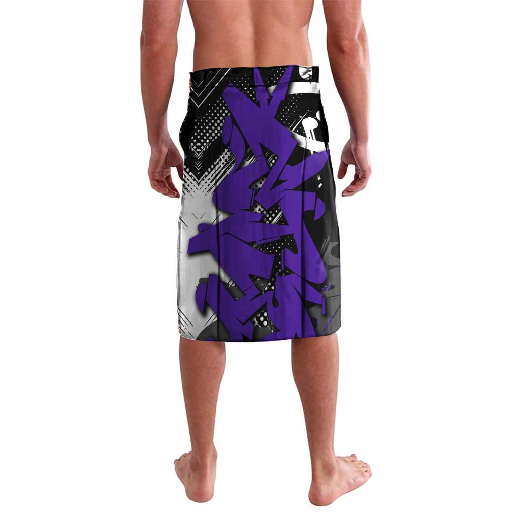 Kokushibo Demon Slayer Lavalava Purple & Black Graffiti Anime
