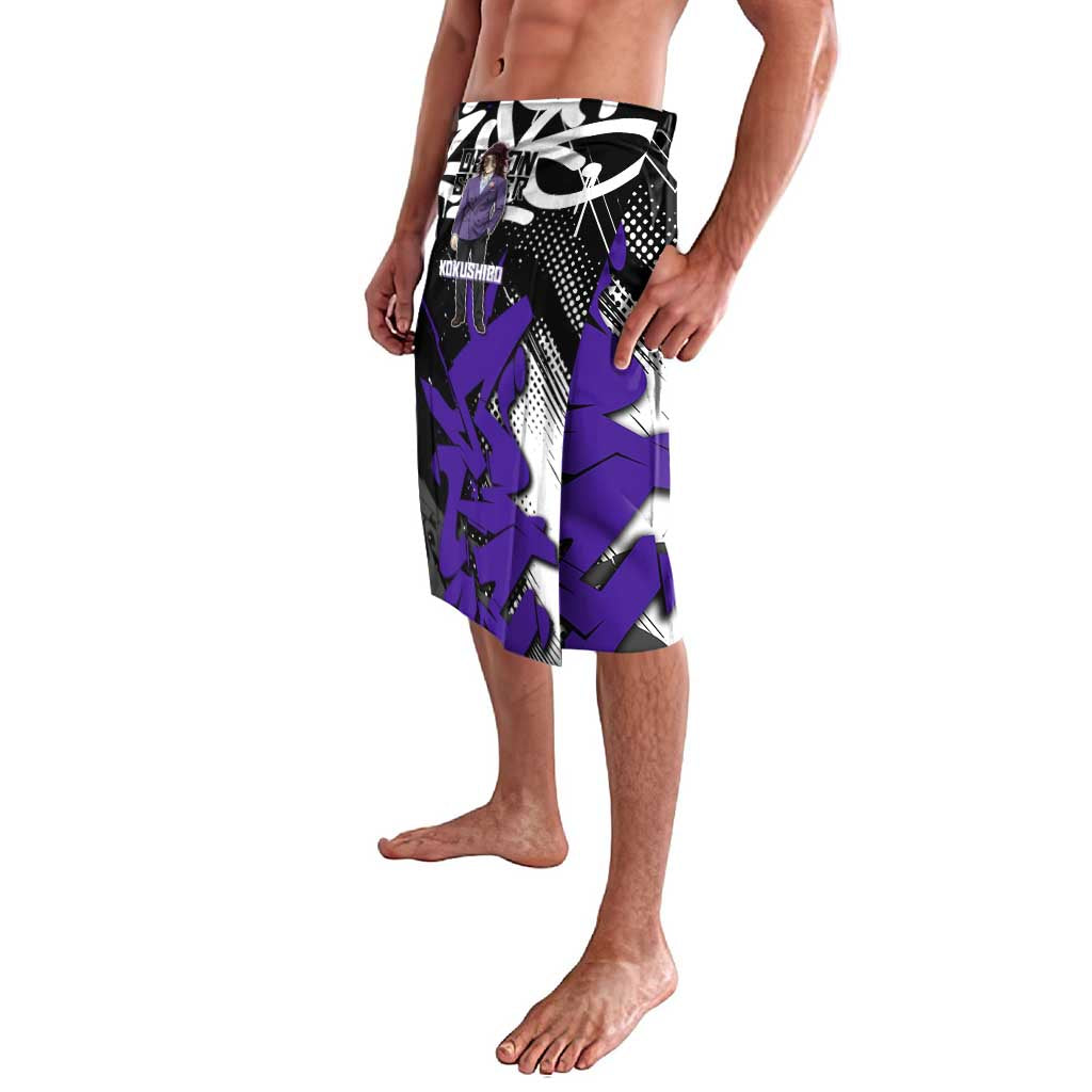 Kokushibo Demon Slayer Lavalava Purple & Black Graffiti Anime