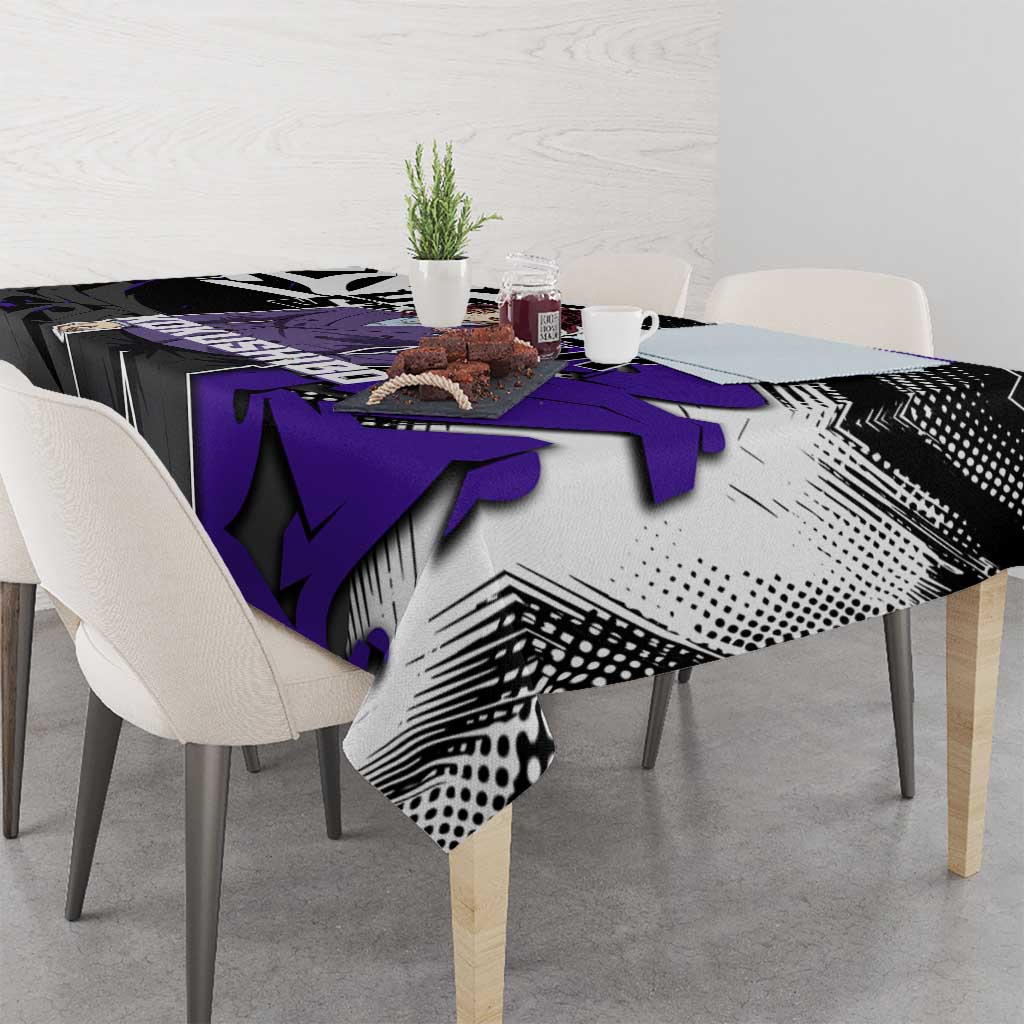 Kokushibo Demon Slayer Tablecloth Purple & Black Graffiti Anime