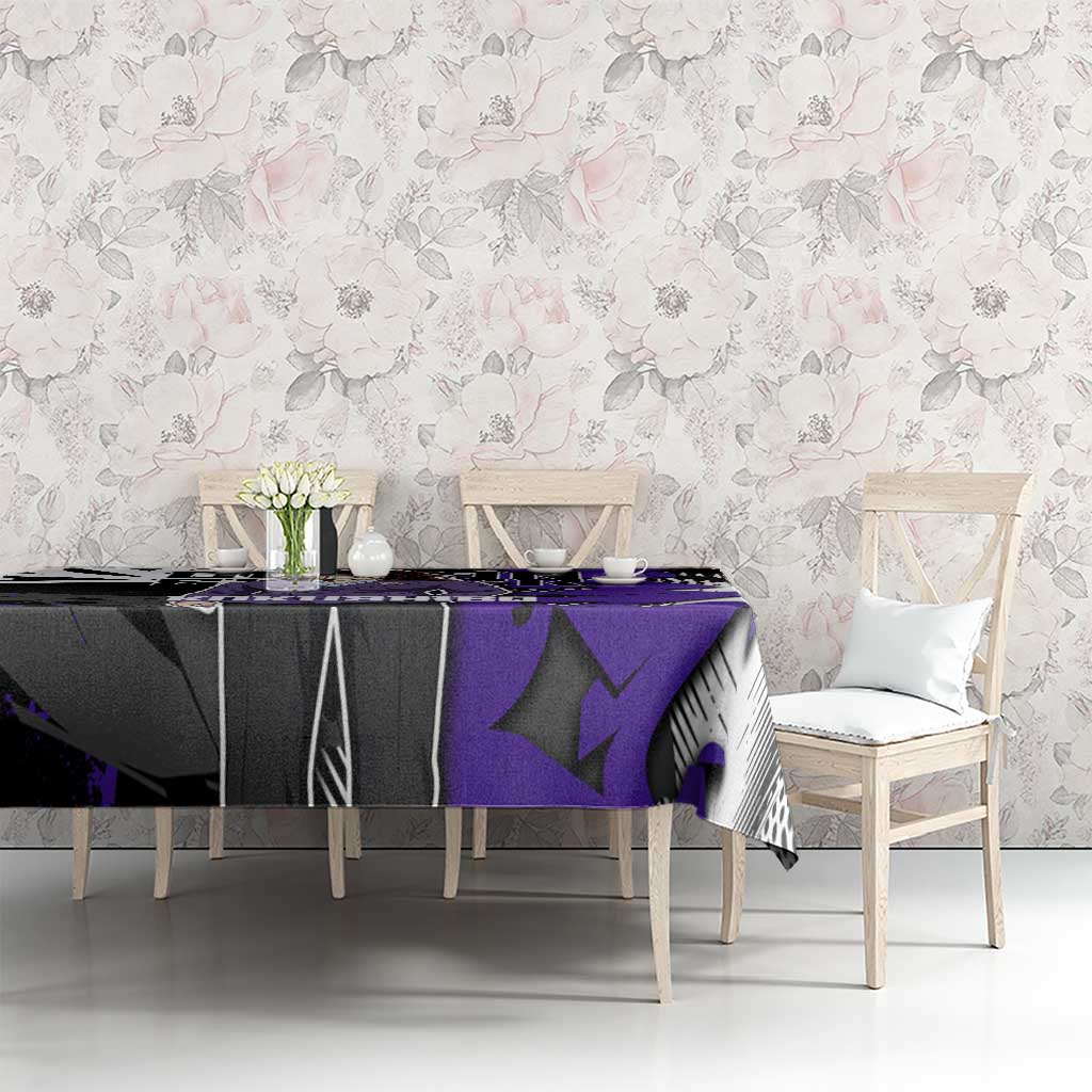 Kokushibo Demon Slayer Tablecloth Purple & Black Graffiti Anime