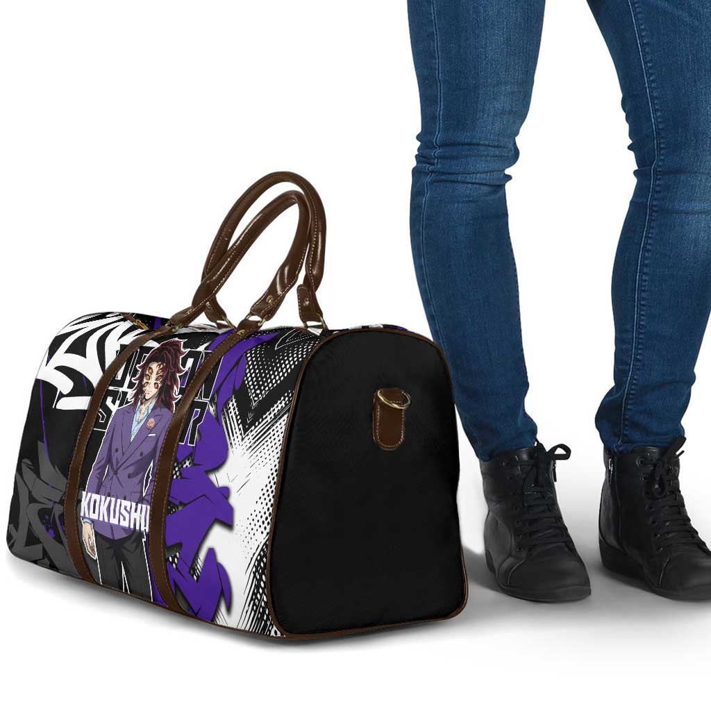 Kokushibo Demon Slayer Travel Bag Purple & Black Graffiti Anime