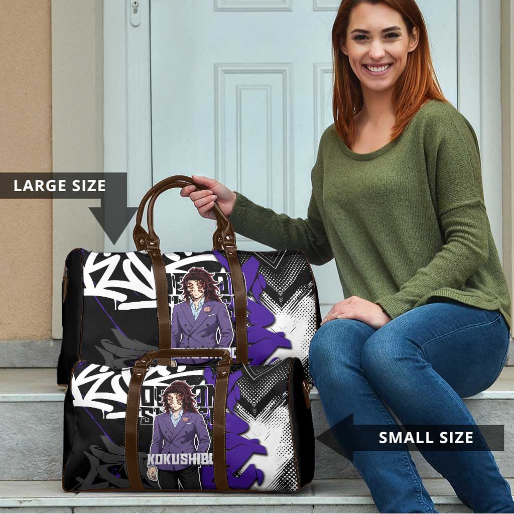 Kokushibo Demon Slayer Travel Bag Purple & Black Graffiti Anime