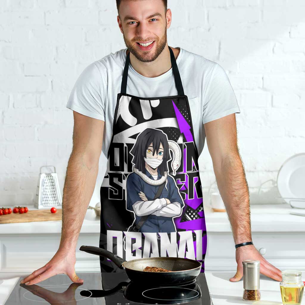 Obanai Iguro Demon Slayer Apron Purple Graffiti Anime Style
