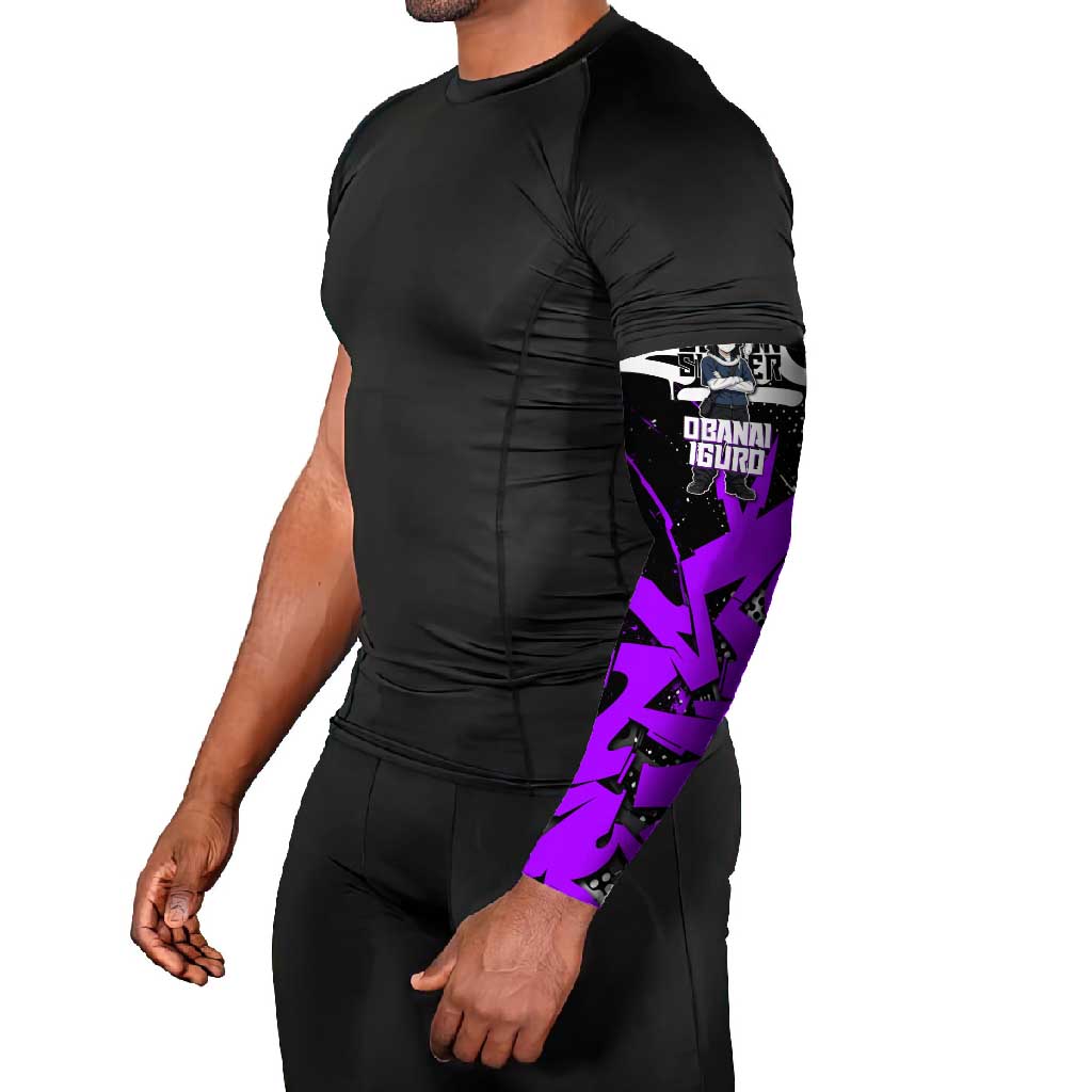 Obanai Iguro Demon Slayer Arm Sleeves Purple Graffiti Anime Style