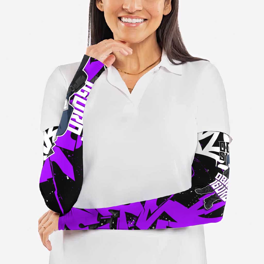 Obanai Iguro Demon Slayer Arm Sleeves Purple Graffiti Anime Style